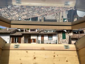 view from the library overlooking roofs